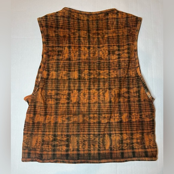 VTG Vest Womens S/M Multicolor Tapestry Southwestern Aztec Button USA - Picture 6 of 6